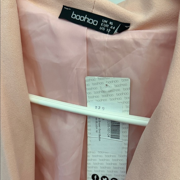 NWT boohoo pink belted blazer dress - Picture 2 of 9